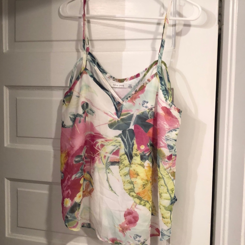 Crop Top Size Medium Pink floral